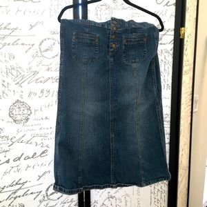 GAP Denim Stretch Midi Skirt